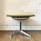 ハーマンミラー Herman Miller アルミナムグループ オットマン スツール ファブリック ライトグリーン系 アルミバフベース 4本脚 C&R イームズ ◎