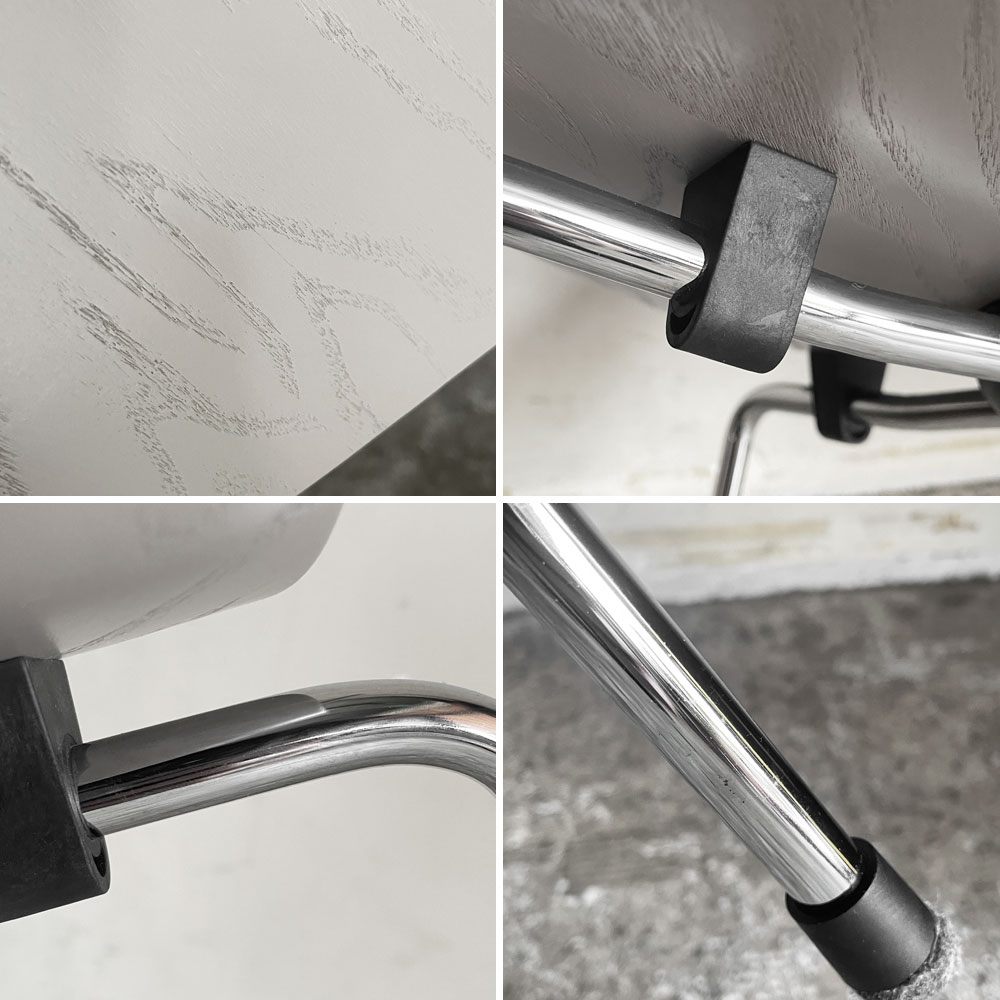 フリッツハンセン Fritz Hansen アントチェア ANT CHAIR 4本脚 ディープクレイ カラードアッシュ アルネ・ヤコブセン デンマーク 美品 ■