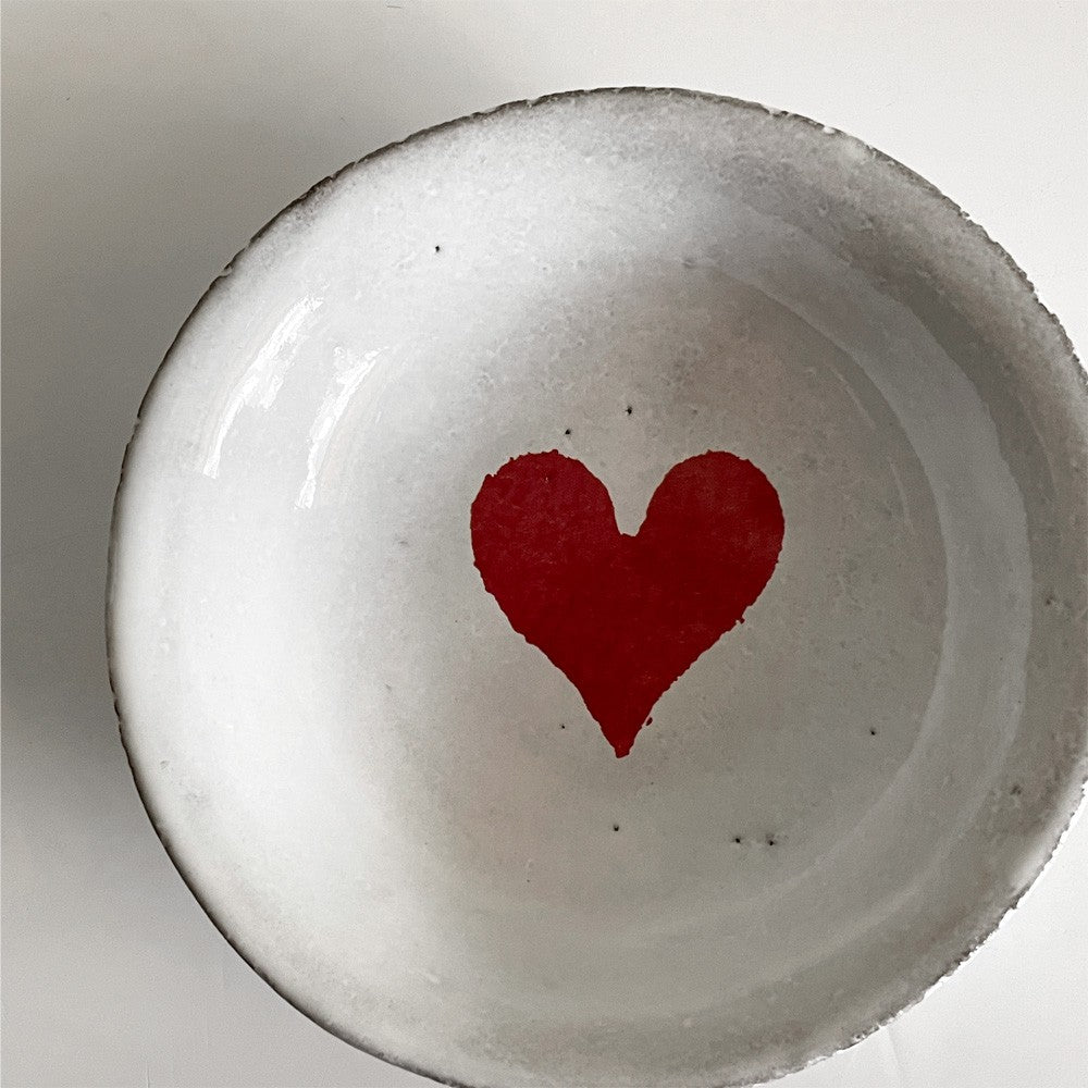 アスティエ・ド・ヴィラット ASTIER de VILLATTE ジョンデリアン JOHN DERIAN ハート ディープ Heart Deep ソーサー ボウル Φ11cm 陶器 フランス ■