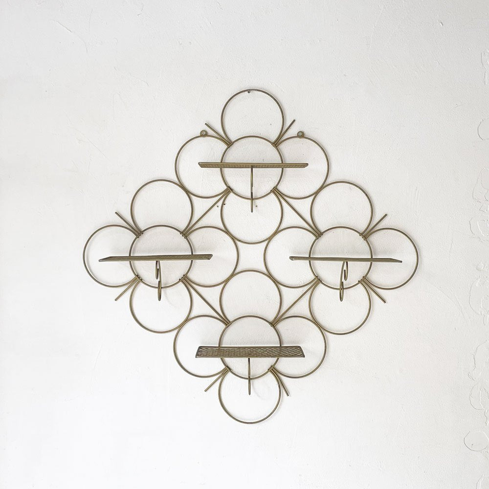 ミッドセンチュリー デザイン Mid Century Desing ビンテージ ワイヤー メタル ウォールシェルフ アトミックデザイン  Wire Metal wall shelf ★