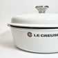 ルクルーゼ LE CREUSET Cassadou カサドゥ 片手鍋 フライパン 26cm エナメル鋳鉄 琺瑯 ホワイト オーブン IH対応 フランス 新品未使用品 ★