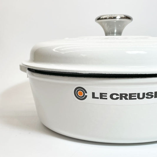 ルクルーゼ LE CREUSET Cassadou カサドゥ 片手鍋 フライパン 26cm エナメル鋳鉄 琺瑯 ホワイト オーブン IH対応 フランス 新品未使用品 ★