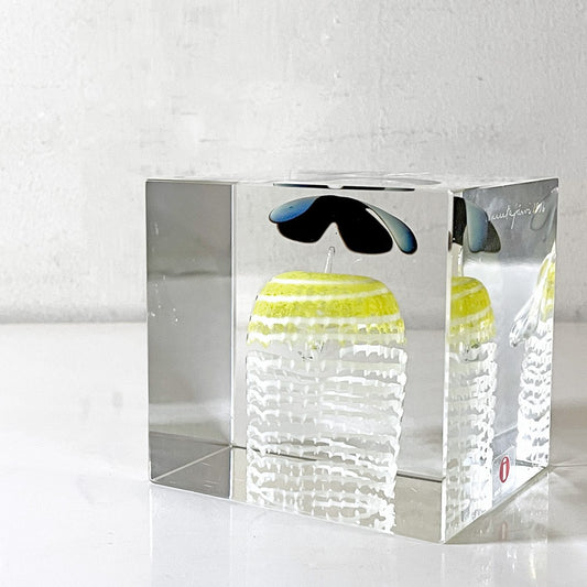 ヌータヤルヴィ Nuutajarvi イッタラ iittala アニュアルキューブ Annual Cube 1986 オイバ・トイッカ 1005/2000 北欧雑貨 ビンテージ 希少 ■