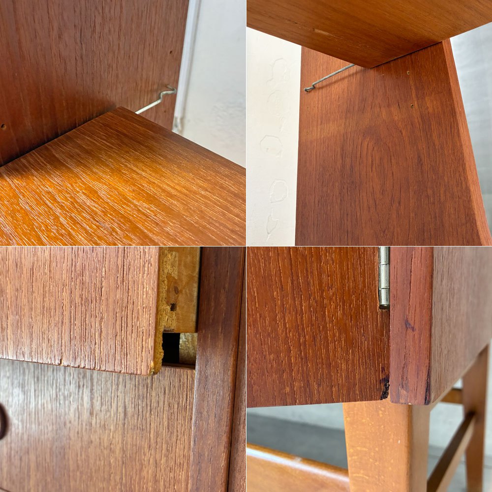 スウェーデンビンテージ Swedish vintage チーク材×ビーチ材 ブックシェルフ ルームディバイダー キャビネット room divider 北欧家具  ★