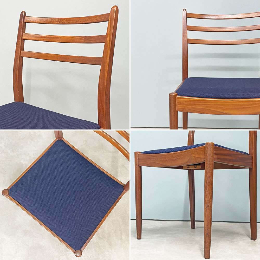 エベネゼルグーム Ebenezer Gomme ジープラン G-PLAN チーク材 ダイニングチェア Victor Wilkins ファブリック張替え済 英国 UKビンテージ B ◎