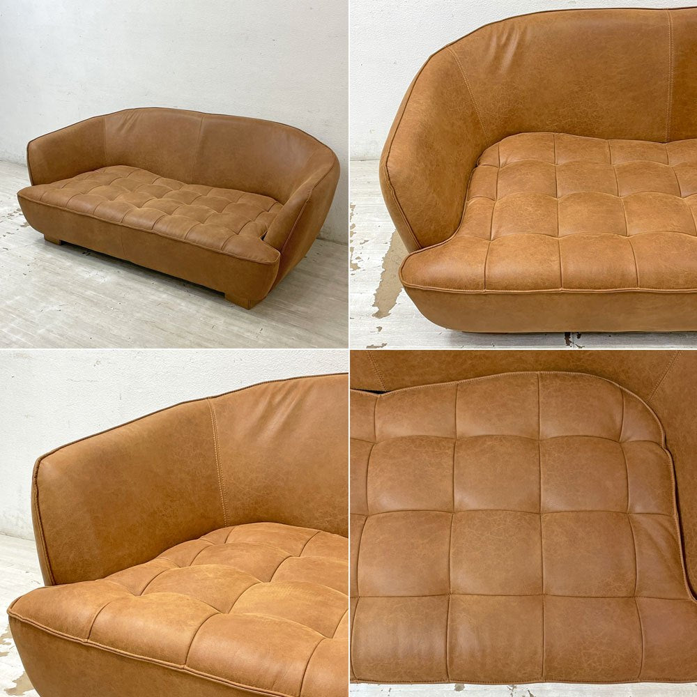 クラッシュゲート CRASH GATE コンフォーム COMFORM オピアム OPIUM 2.5シーター ソファ レザーテックス 展示品 美品 ●