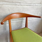ウッドユウライクカンパニー WOOD YOU LIKE COMPANY アイチェア クッション AI CHAIR ハーフアームチェア チェリー無垢材 ファブリック ライトグリーン 座面張替済 A ♪