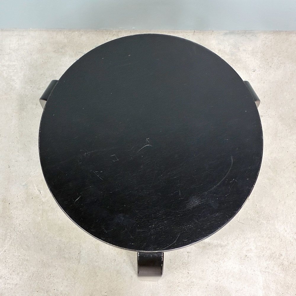 アルテック artek スツール60 オールブラック ラッカー 3本足 アルヴァ・アアルト フィンランド バーチ材 北欧家具 ◎
