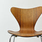 フリッツハンセン Fritz Hansen セブンチェア スタッキングチェア ローズウッド メタルカップ 1963-67年 アルネ・ヤコブセン 北欧 デンマーク ビンテージ 希少 現状品 ●