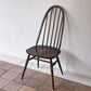 アーコール Ercol クエーカーチェア ダイニングチェア ハイバック オールドコロニアル ブラウン エルム材 × ビーチ材 UKビンテージ 英国家具 ◇