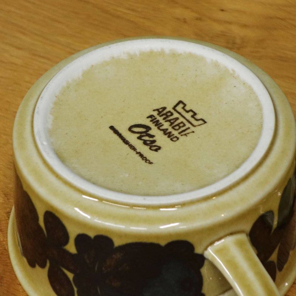 アラビア ARABIA オッソ OTSO ティーカップ＆ソーサー ビンテージ フィンランド 北欧食器 ◎