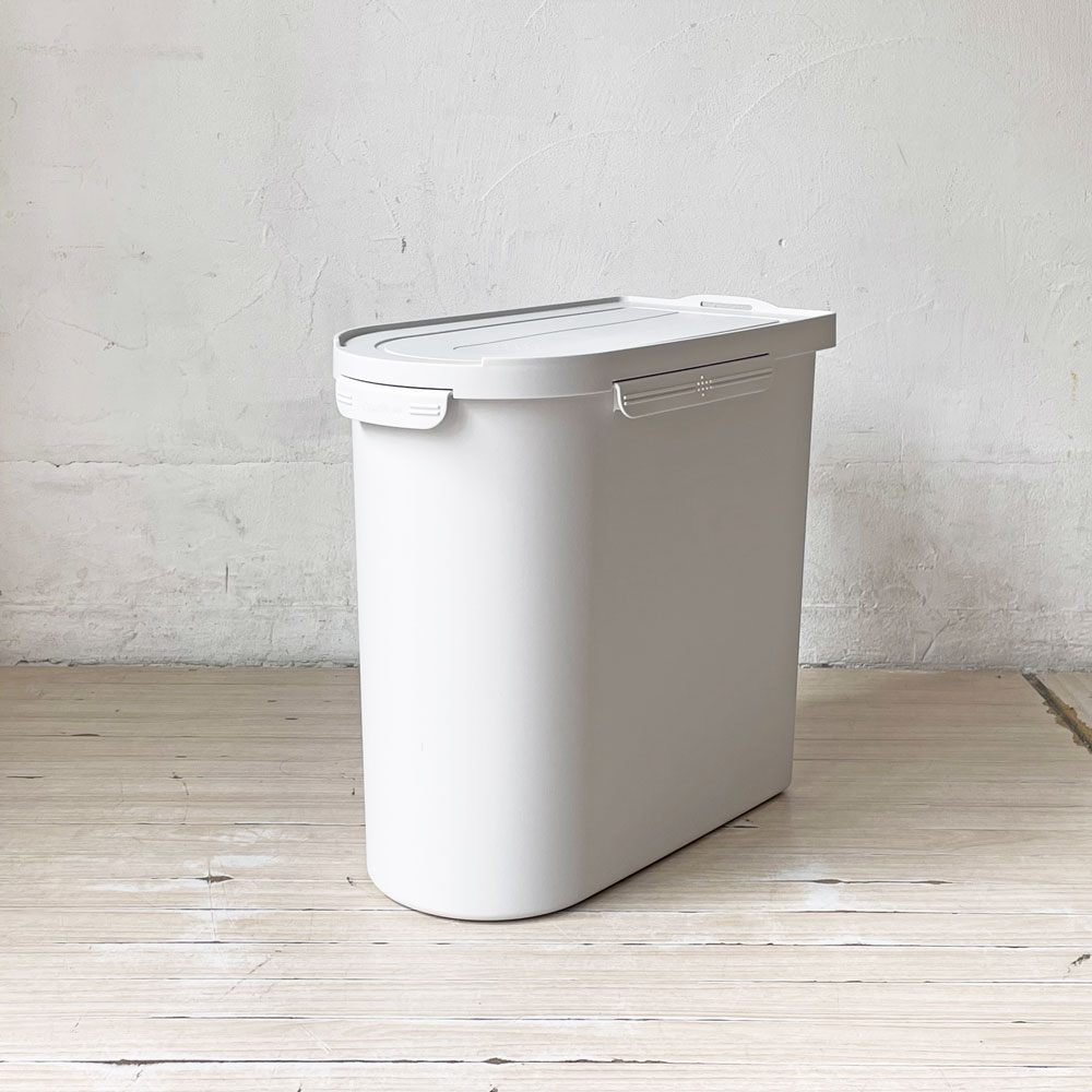 タッパーウェア Tupperware キッチンキーパー お米 20kg 密閉収納 二重蓋 保存容器 ライトグレー 廃盤 未使用品 ★