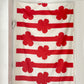マリメッコ marimekko マンゴリア MANGOLIA 生地 ファブリック 232x142cm レッド アンネリ・クヴェフランデル Annli Qveflander ビンテージファブリック ★