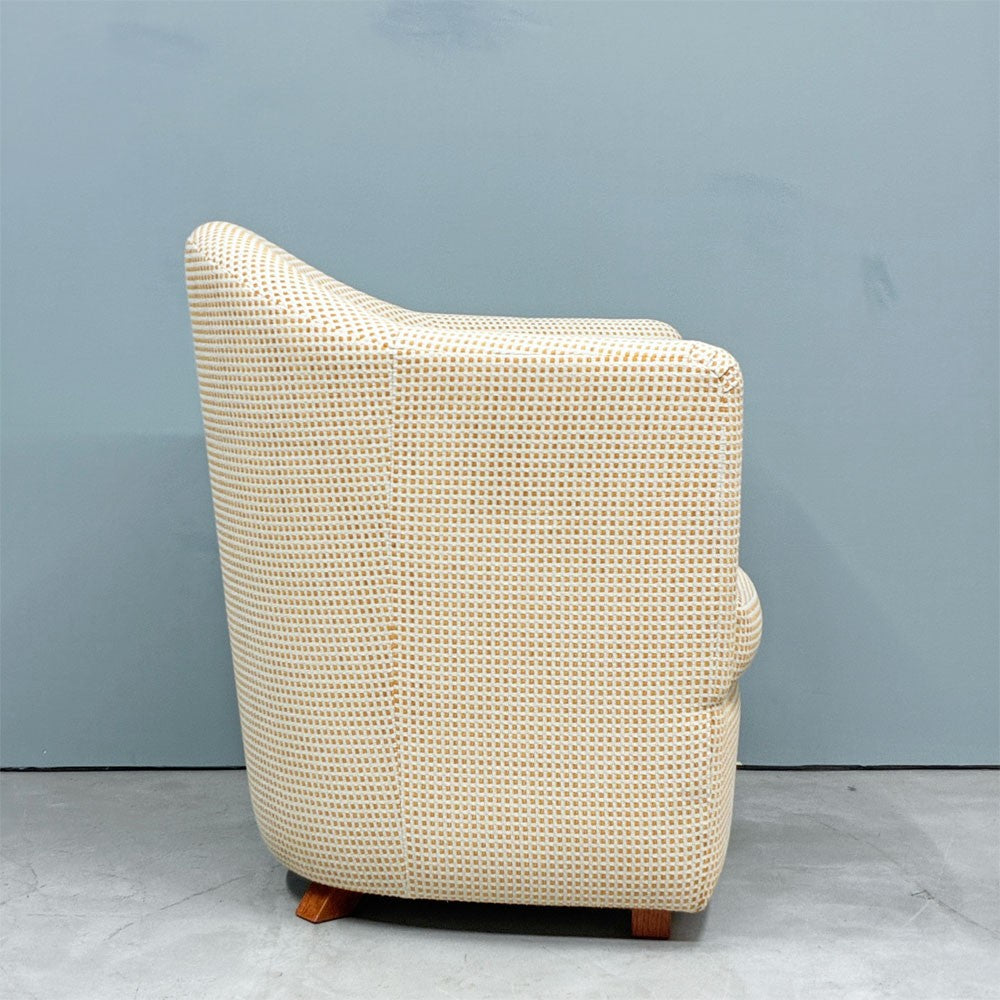 イデー IDEE ドレス ソファ Dress Sofa 1pソファ 1人掛け ラウンジ イエローベージュ チェック ファブリック 北欧テイスト ◎