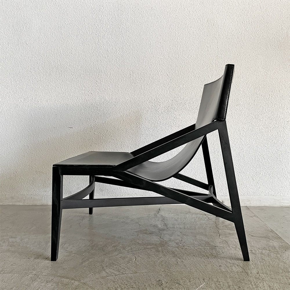 カッシーナ Cassina グランドツアー Grand Tour ピロッタ 470 PILOTTA ラウンジチェア レザーシート ブラック ロドルフォ・ドルドーニ 参考価格33万円 廃番 A 〓