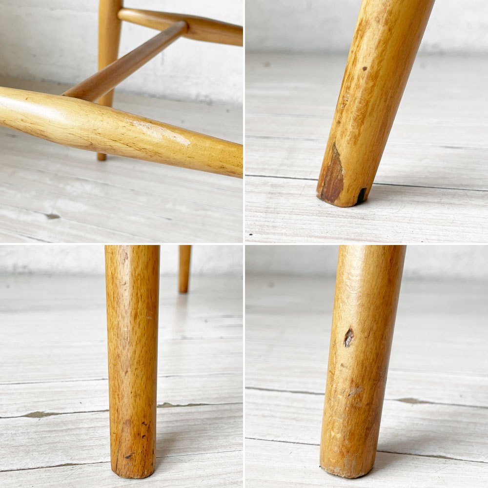 アーコール Ercol フープバックチェア ダイニングチェア スポークバック エルム材 UKビンテージ 英国家具 ★