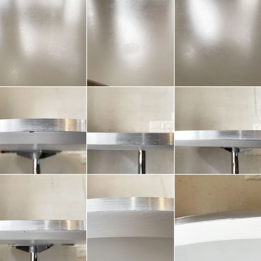 フリッツハンセン Fritz Hansen スーパー円テーブル Aテーブル SUPERCIRCULAR Table  A602 カフェテーブル W75cm ホワイトメラミン ピート・ハイン アルネ・ヤコブセン 定価￥261,800- ◎