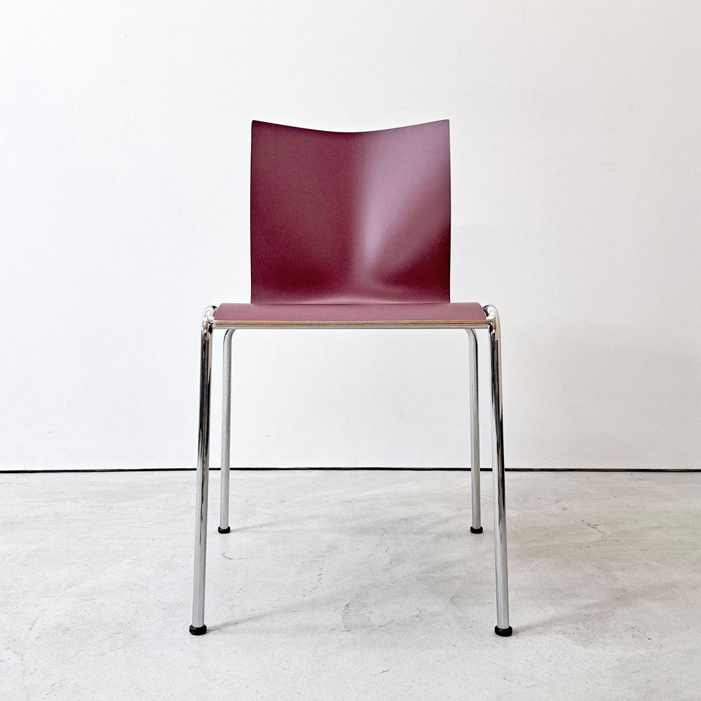 エンゲルブレヒト Engelbrechts チャリック CHAIRIK 101 ダイニングチェア スタッキング 4本脚 ボルドー 未使用品 定価63,800円 ●