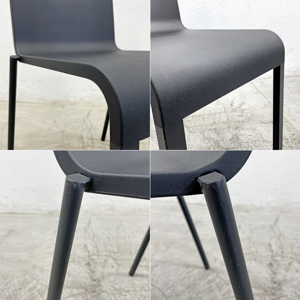 ヴィトラ vitra. ゼロスリー .03 ダイニングチェア スタッキングチェア マールテン・ヴァン・セーヴェレン Maarten Van Severen ブラック 定価81,400円 〓