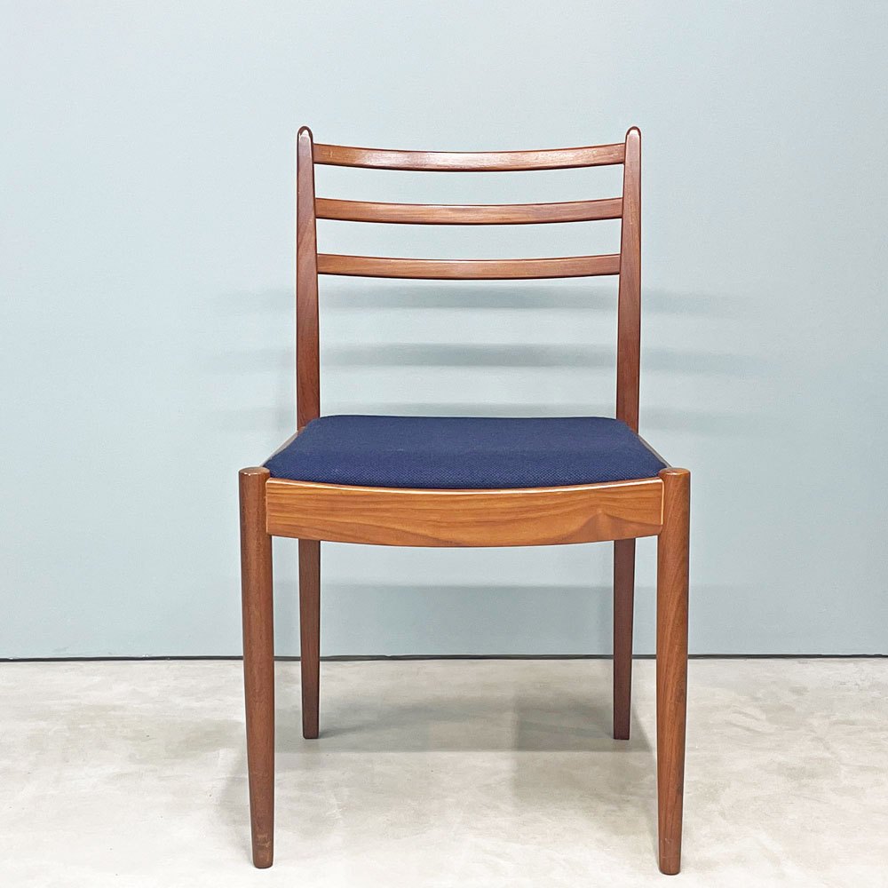 エベネゼルグーム Ebenezer Gomme ジープラン G-PLAN チーク材 ダイニングチェア Victor Wilkins ファブリック張替え済 英国 UKビンテージ B ◎