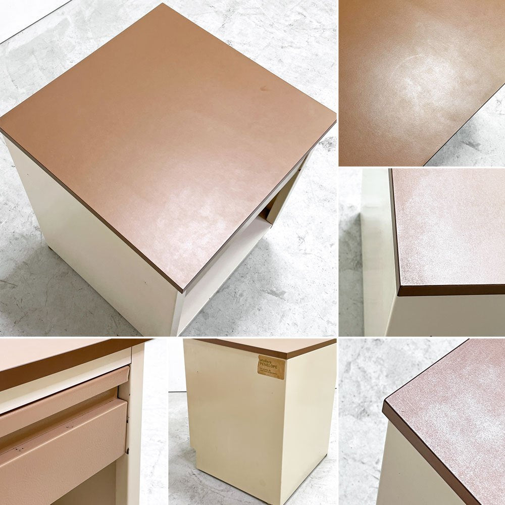 KLN STEEL PRODUCTS スチールワゴン サイドキャビネット サイドデスク スクエア 1ドロワー USビンテージ Vintage ●