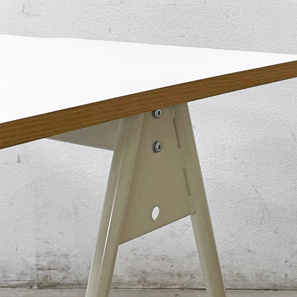 ジャーナルスタンダードファニチャー journal standard Furniture コンパスレッグデスク COMPASS LEG DESK ワークデスク W120cm メラミントップ アイボリー ●
