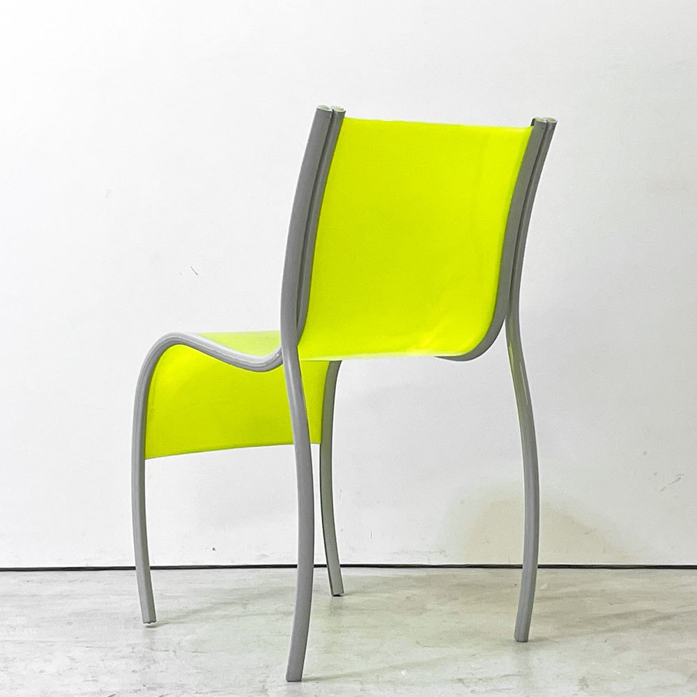 カルテル Kartell FPE chair スタッキングチェア ダイニングチェア アルミ ポリプロピレン グリーン ロンアラッド イタリアモダン 廃番 B ●