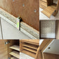 ロウヤ LOWYA キッチンキャビネット Kitchen Cabinet 食器棚 レンジ台 ステンレススライドボード W120cm ナチュラル 定価￥89,990- ●