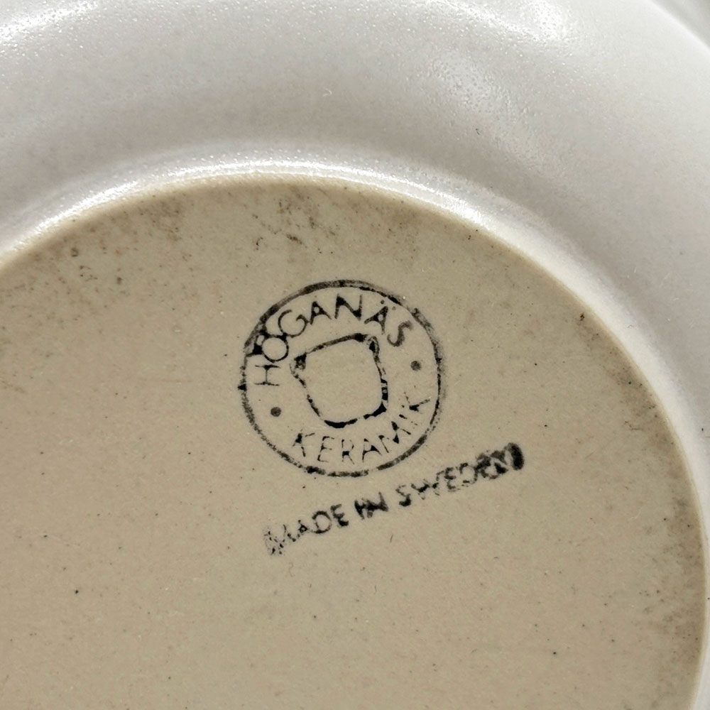 ホガナスケラミック Hoganas Keramik キャニスター 蓋付き シュガーポット エヴァ・ハナ Eva Hanner ビンテージ 廃番 ●