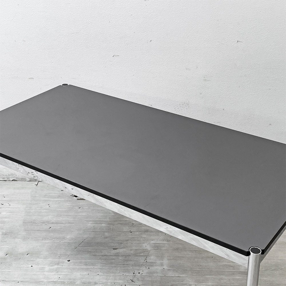 ユーエスエムハラー USMハラー USM Haller モジュラーファニチャー USMハラーテーブル ワーキングデスク ダイニング グラファイトグレー ラミネート天板 アジャスター 高さ調整機能付 スイス A ●