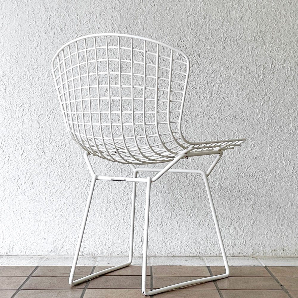 ノル Knoll 420 サイドチェア ワイヤーチェア ハリー・ベルトイア Harry Bertoia ホワイト ミッドセンチュリー 名作椅子 ◇