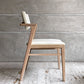 シギヤマ家具 CC-003CHAIR セミアームチェア ダイニングチェア オーク材 PVCレザー ホワイト  モダンテイスト A ♪
