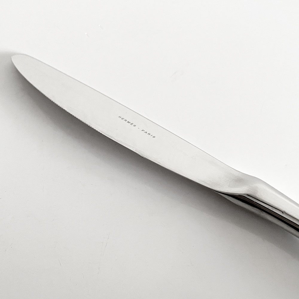 エルメス HERMES アトラージュ Attelage ディナーナイフ カトラリー ステンレススティール H22.5cm フィリップ・ムケ フランス ■