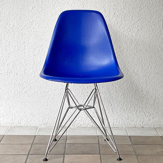 ヴィトラ Vitra サイドシェルチェア エッフェルベース ポリプロピレン製 ブルー 2001年製 C&R イームズ ミッドセンチュリーデザイン ◇
