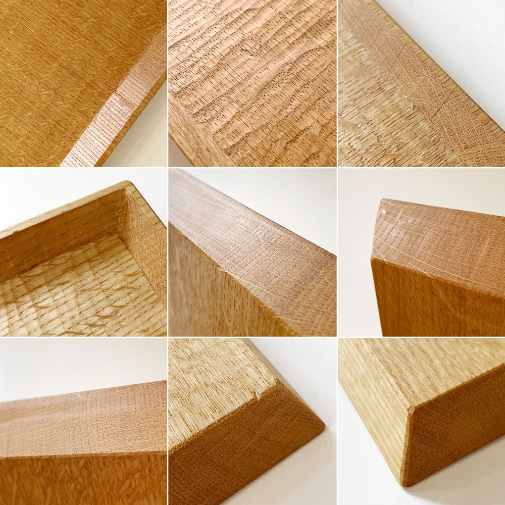 富井貴志 シカクル shikakuru 四方皿 20×20cm ナラ材 角皿 スクエアプレート 木工 現代作家 定価￥10,500- B ◎