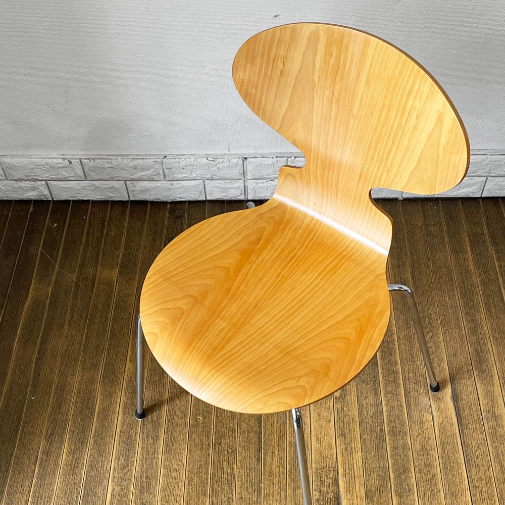 フリッツハンセン Fritz Hansen 3101 アリンコチェア アントチェア 4本脚 ナチュラルビーチ ラッカー仕上げ フェルトグライズ アルネ・ヤコブセン D ◎