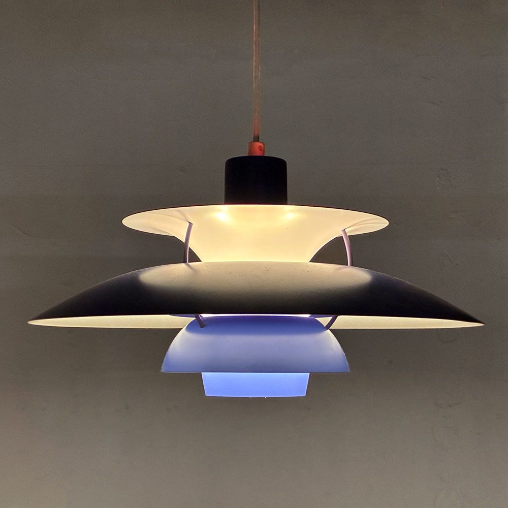 ルイスポールセン Louis Poulsen PH5プラス PH5 plus ペンダントライト ブルー ポール・ヘニングセン Poul Henningsen デンマーク 名作照明 廃盤カラー ★