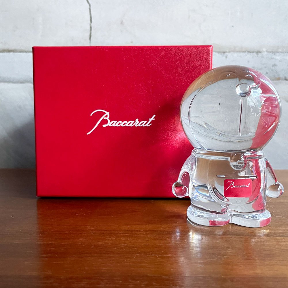 バカラ Baccarat ドラえもん クリスタル フィギュア ガラス アート フランス 箱付き 美品 ♪