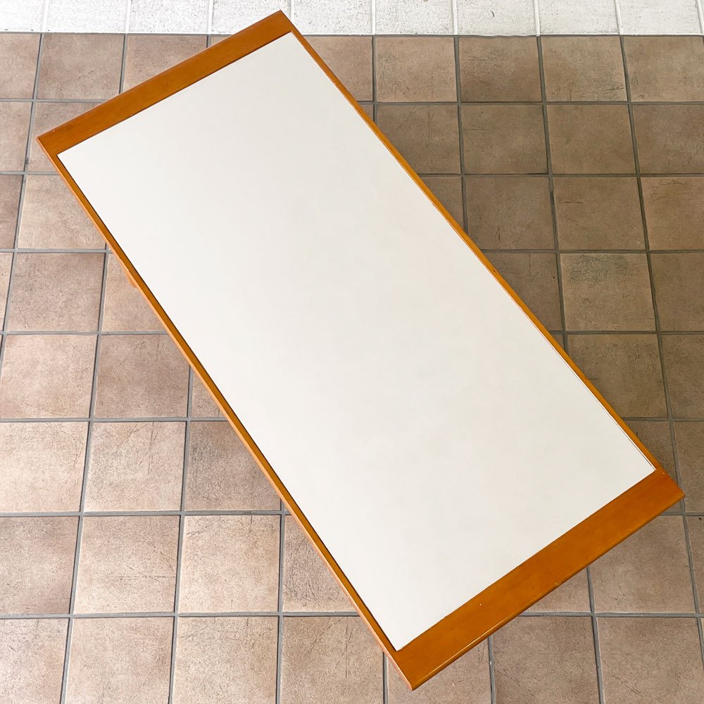 カリモク Karimoku メラミン天板 ローテーブル リビングテーブル W122cm ジャパンビンテージ レトロ ミッドセンチュリー オールドカリモク 北欧デザイン ◇