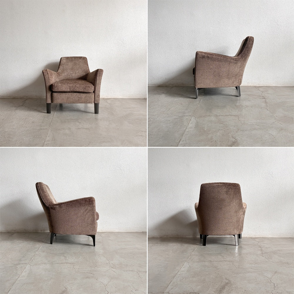 ミノッティー Minotti デニー DENNY アームチェア パーソナルチェア ラウンジチェア 1シーター ソファ ロドルフォ・ドルドーニ Rodolfo Dordoni デザイン イタリアモダン 最高級ブランド家具 希少アイテム 参考価格約85～115万円 〓