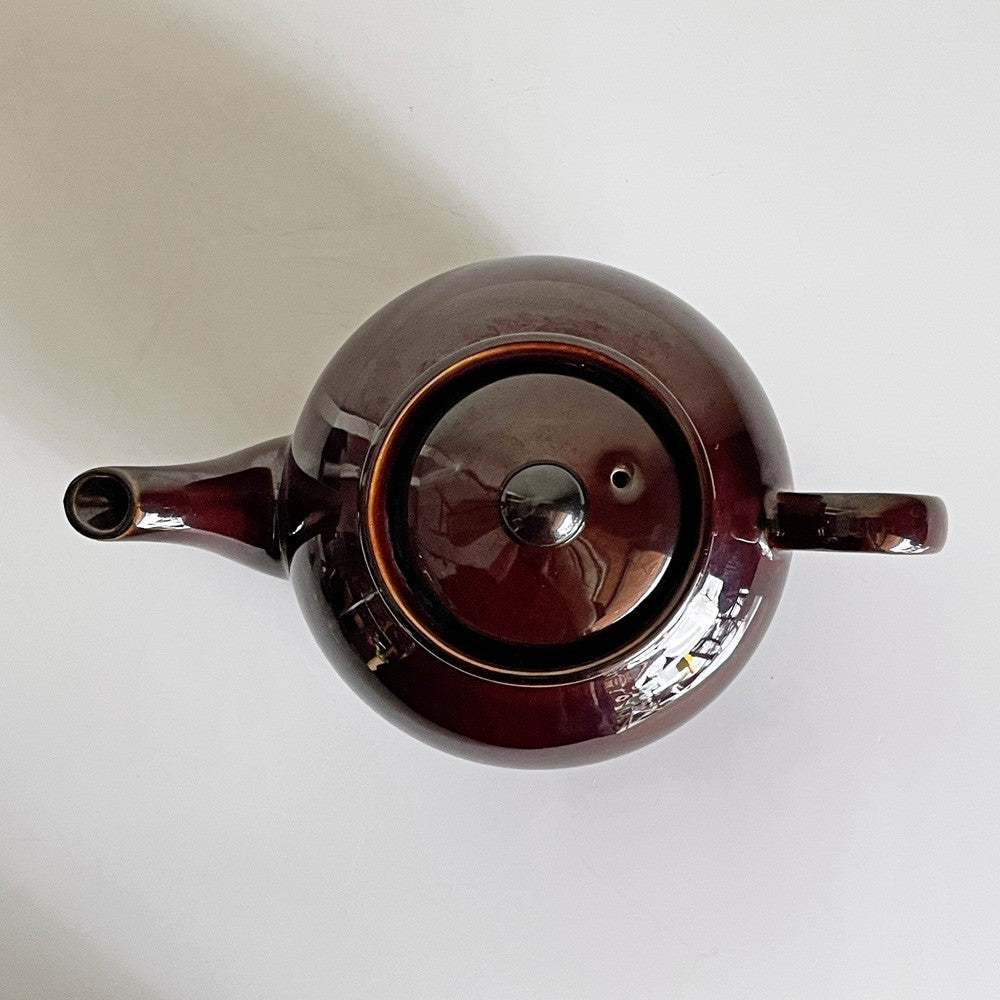 プリスティン PRISTINE POTTERY ブラウンベティー Brown Betty ティーポット ダークブラウン 4カップ イギリス製 廃窯 ビンテージ ■