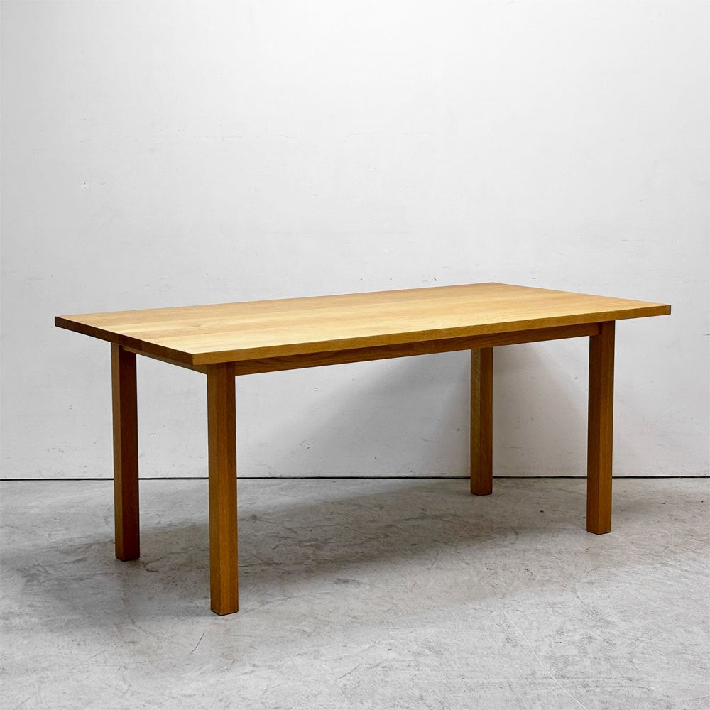 無印良品 MUJI リアルファニチャー REAL FURNITURE ダイニングテーブル オーク材 シンプル ナチュラルテイスト W165cm ●