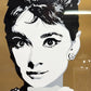 コンラッドリーチ CONRAD LEACH オードリー・ヘップバーン Audrey Hepburn シルクスクリーン アートフレーム ポスター ポップアート 5/30 希少 40×81.5cm(スクリーンサイズ) 額装品 ゴールド ●