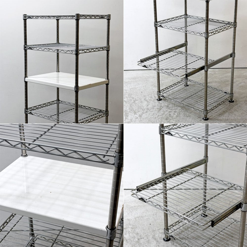 エレクター ERECTA メタルラック Metal Rack 6段 シェルフ W61.5cm × H159cmアジャスター付き スライド式棚板 ●