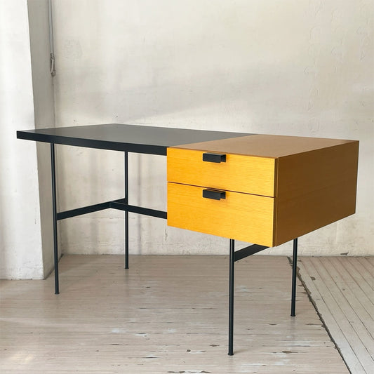 メトロクス METROCS F031 デスク オーク材 ブラックトップ ピエール・ポラン フレンチモダン ミッドセンチュリー 美品 ★