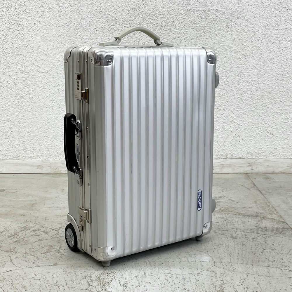 リモワ RIMOWA クラシックフライトキャビンS Classic Flight Cabin 35L 2輪 TSAロックなし シルバー アルミ製キャリーケース スーツケース ドイツ 廃番 〓