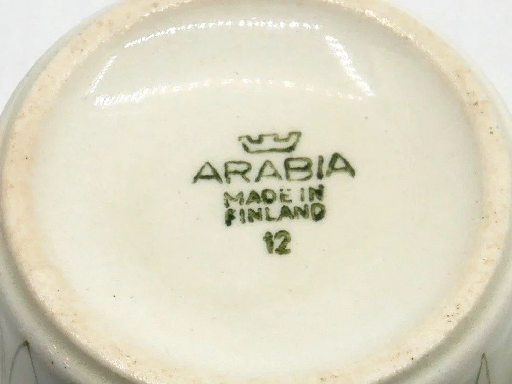 アラビア ARABIA ヴォッコ Vuokko カップ＆ソーサー ライヤウオシッキネン Raija Uosikkinen 1960年代 ビンテージ 北欧食器 E ●