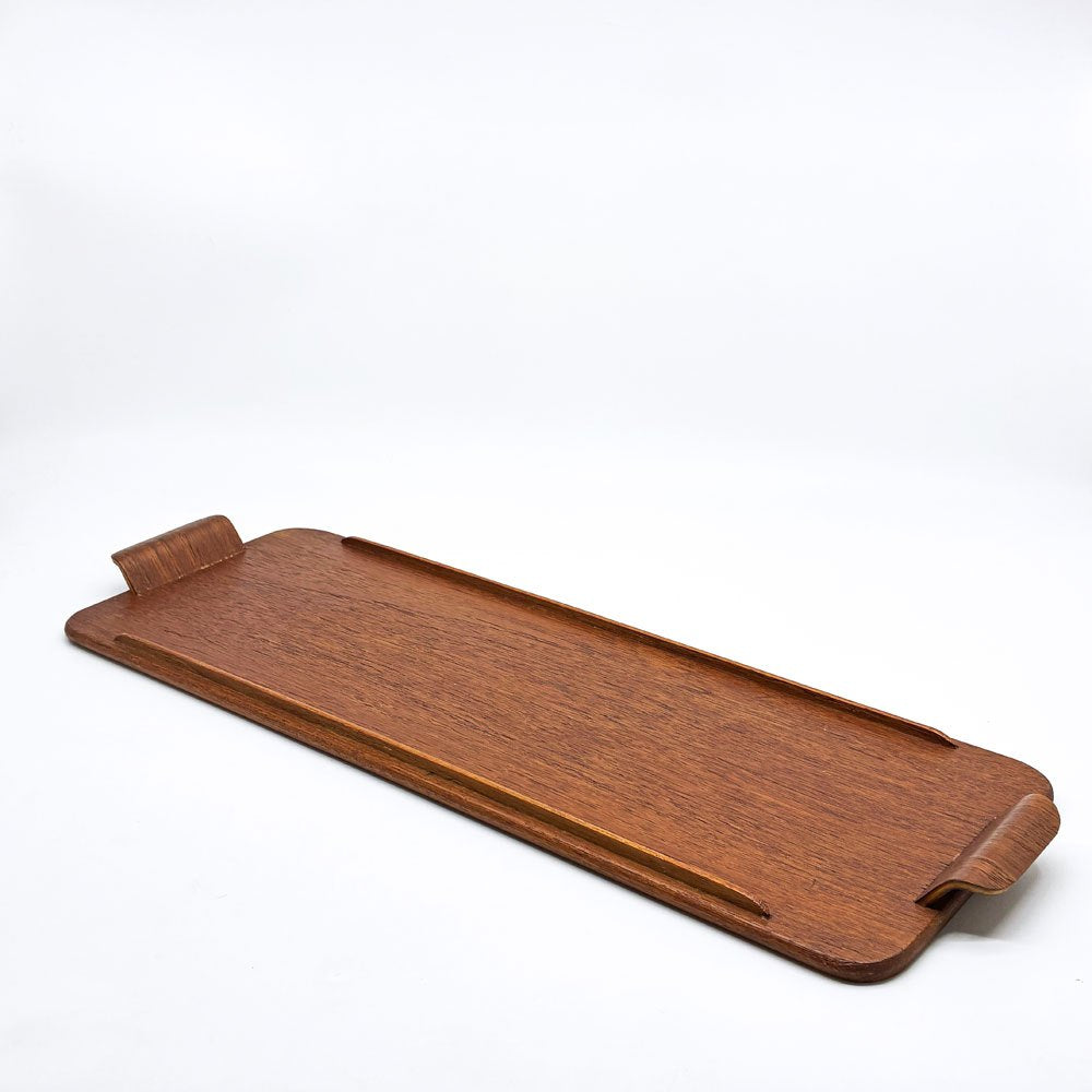 北欧ビンテージ Scandinavian Vintage チーク材 トレイ トレー プライウッドハンドル 北欧雑貨 ●