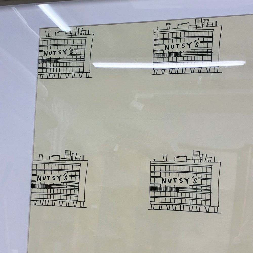 トムサックス TOM SACHS ラッピングペーパー Nutsy's ル・コルビュジエ ユニテ・ダビタシオン 額装品 壁掛け ◎