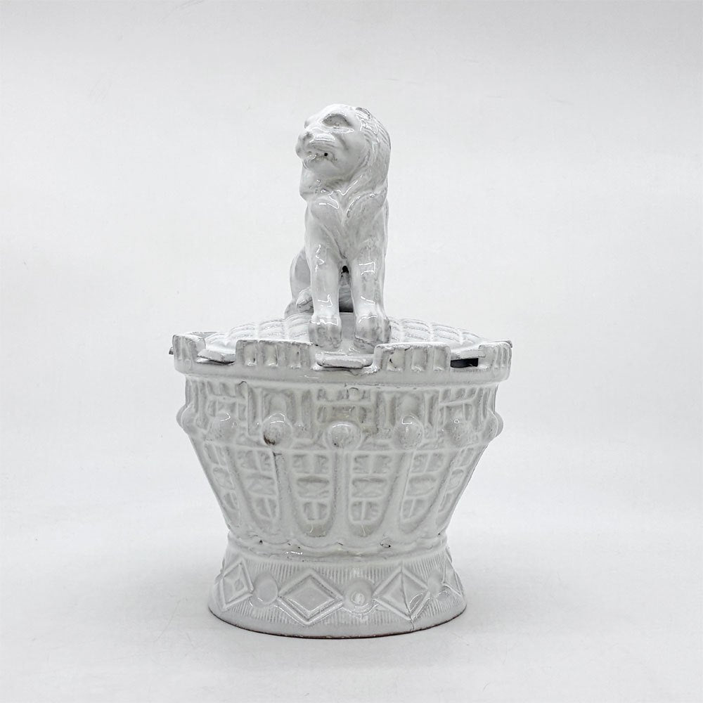 アスティエ・ド・ヴィラット Astier de Villatte リオン Lion シュガーボウル ライオン 小物入れ H19cm フランス 美品 ●
